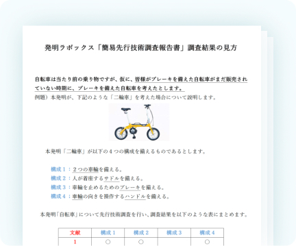 簡易先行技術調査報告書